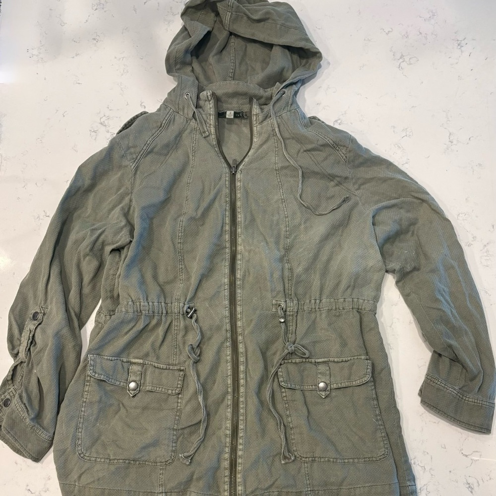 Torrid Textured Olive Zip-Front Jacket - Women’s 2XL